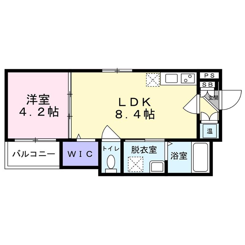 マリブガーデン堺駅前(1LDK/3階)の間取り写真
