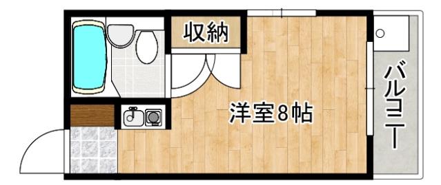 NODACO宇品神田(ワンルーム/4階)の間取り写真