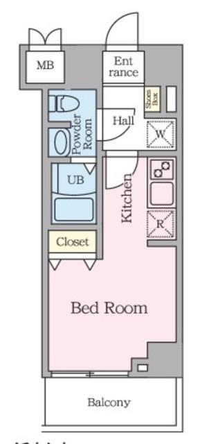 S-RESIDENCE妙典BROAD(ワンルーム/1階)の間取り写真