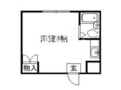 ノーザンライツII(ワンルーム/3階)の間取り写真