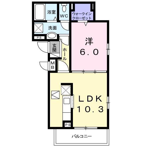 京急大師線 東門前駅 徒歩3分 3階建 築3年(1LDK/1階)の間取り写真