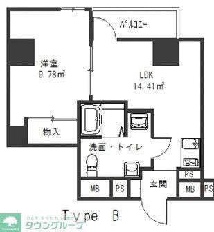 GRACE HILL AKEBONO(1LDK/6階)の間取り写真