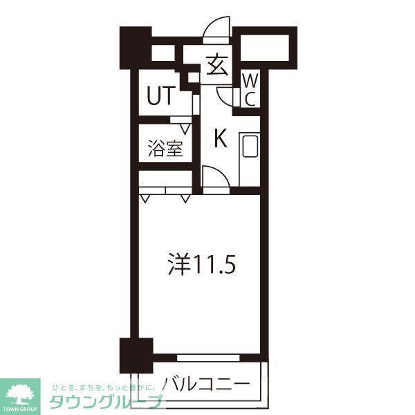 TQレジデンス名古屋錦(1K/9階)の間取り写真