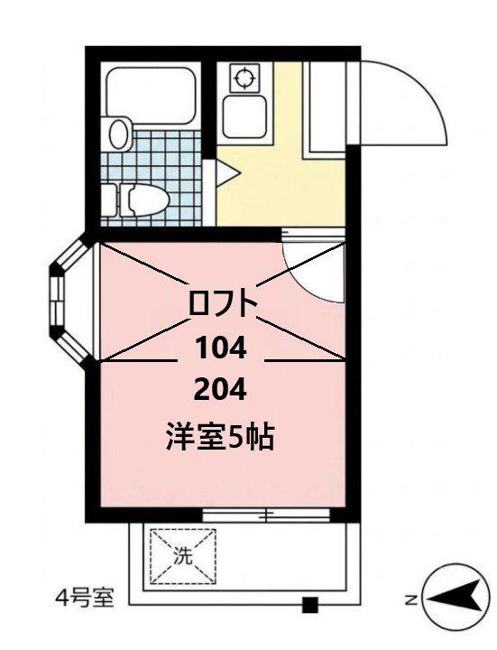 ライフピアアカシア(1K/2階)の間取り写真