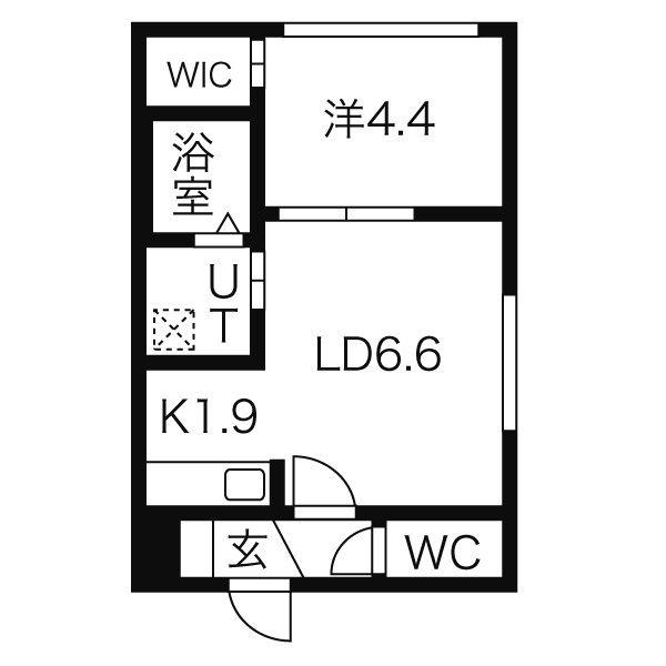 クレール(1LDK/3階)の間取り写真