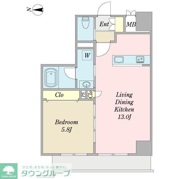 URBANCLOUDIZUMI(1LDK/2階)の間取り写真