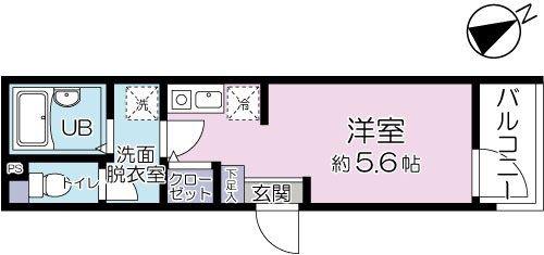 アリビオハイム(ワンルーム/3階)の間取り写真