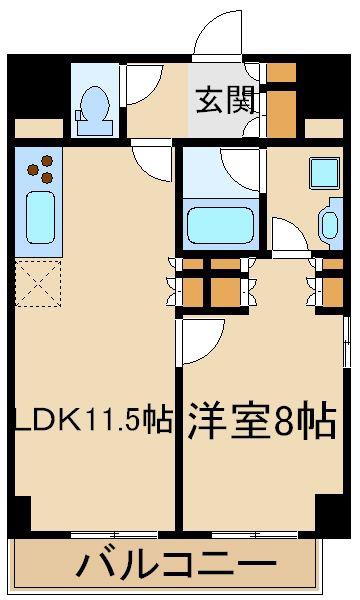 パークアクシス板橋本町弐番館(1LDK/11階)の間取り写真