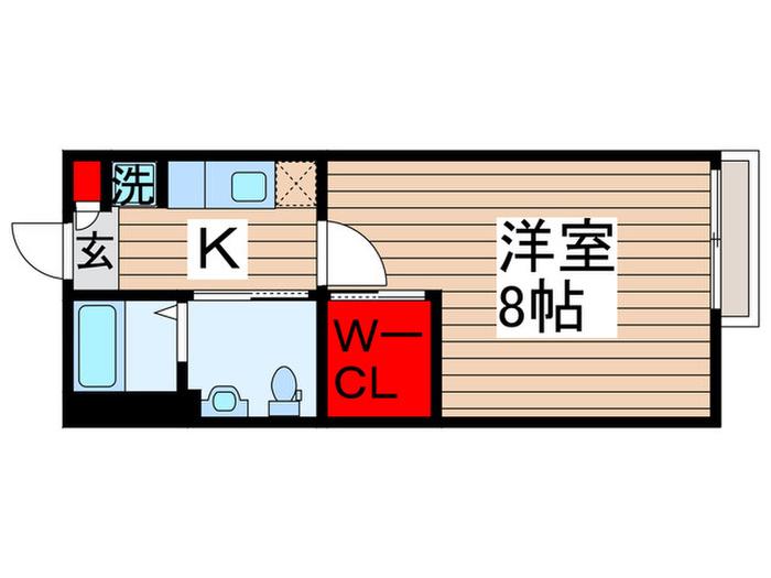 ステージイースト(1K/2階)の間取り写真