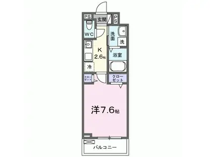 プレッソパーク(1K/3階)の間取り写真