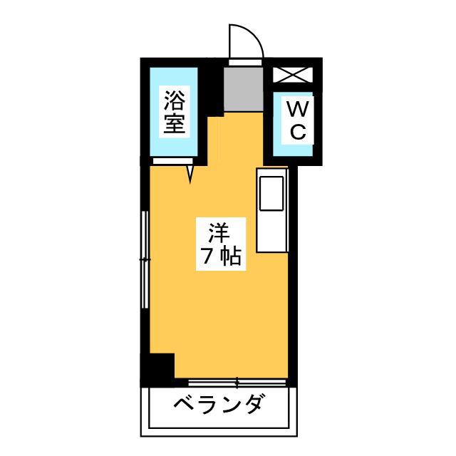 オラシオン人宿II(ワンルーム/4階)の間取り写真