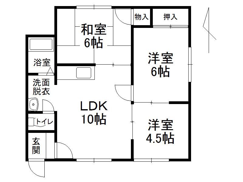 イースト325(3LDK/1階)の間取り写真