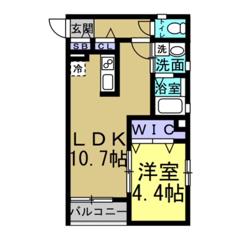 KILIGAOKA(1LDK/1階)の間取り写真