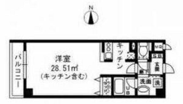 シティインデックス武蔵小山(ワンルーム/2階)の間取り写真