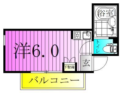 MELDIA江北(ワンルーム/3階)の間取り写真