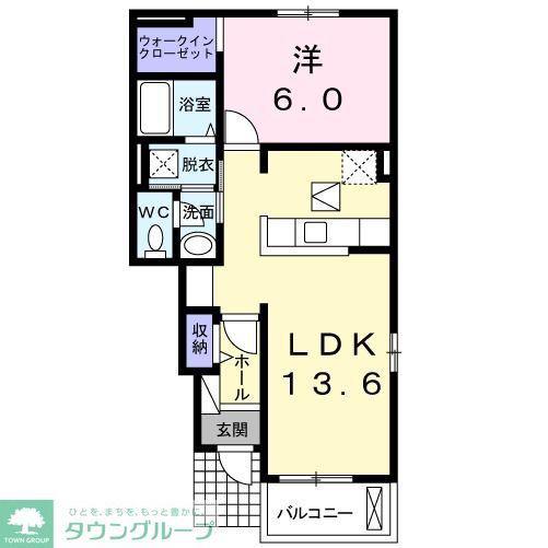 メゾン・ド・ソレイユ KS(1LDK/1階)の間取り写真