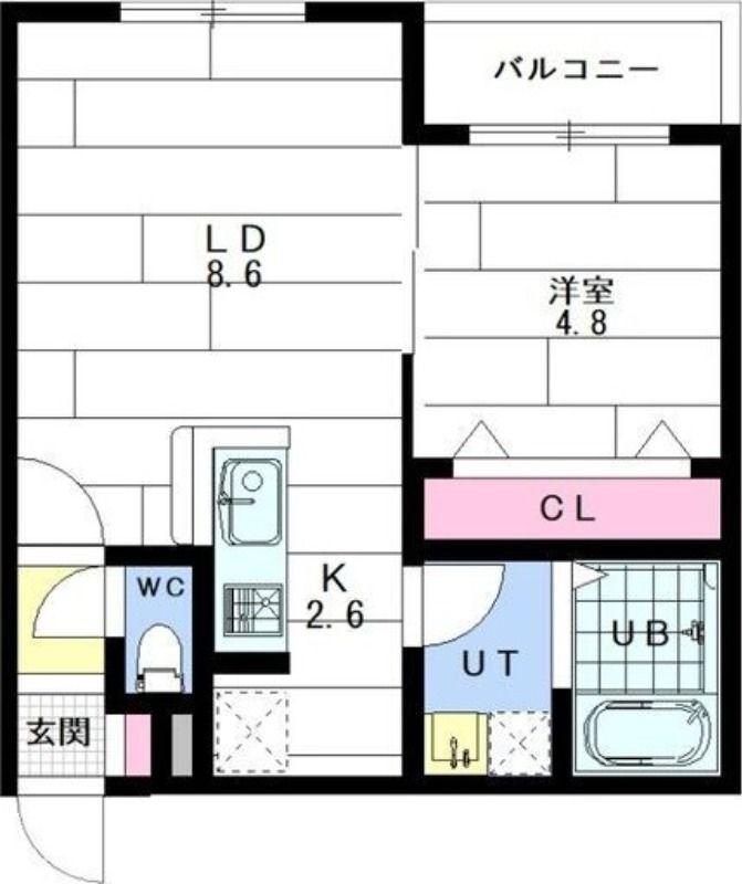 LEIA麻生(1LDK/5階)の間取り写真