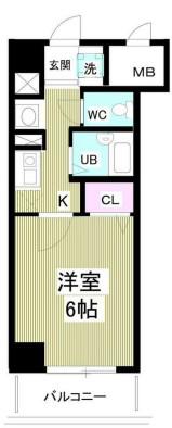 芝コーポ三号館(1K/7階)の間取り写真