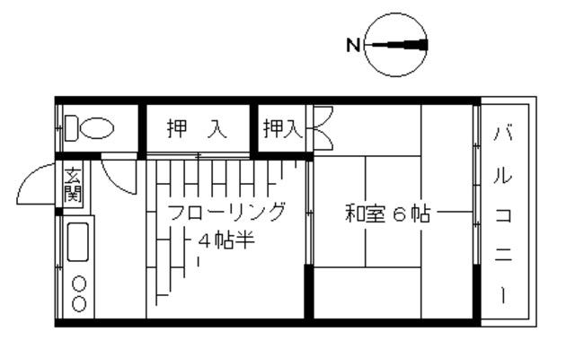 ＪＲ南武線 平間駅 徒歩6分 2階建 築43年