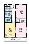 都ヴィレッジ新涯(2DK/2階)の間取り写真