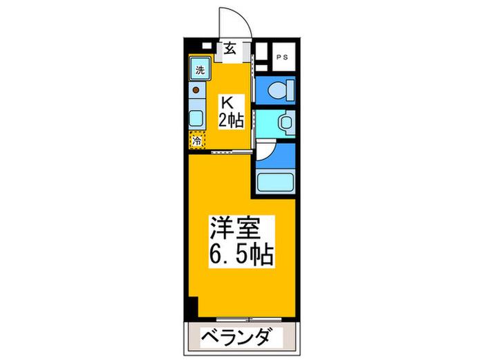 バウハウス(1K/2階)の間取り写真