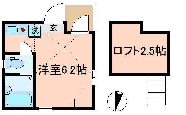 マーチ田端(ワンルーム/3階)の間取り写真