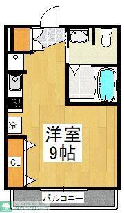 クレインビラ(ワンルーム/1階)の間取り写真