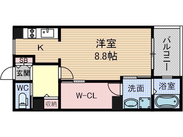 KENS HOUSE(ワンルーム/3階)の間取り写真