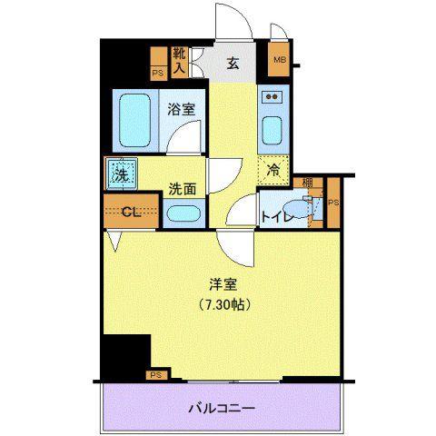 MAXIV浅草(1K/2階)の間取り写真