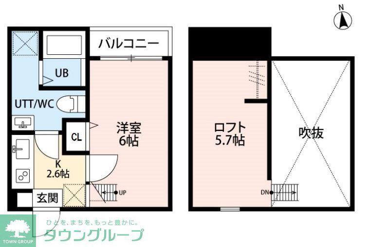 ルーモ平塚(1K/1階)の間取り写真