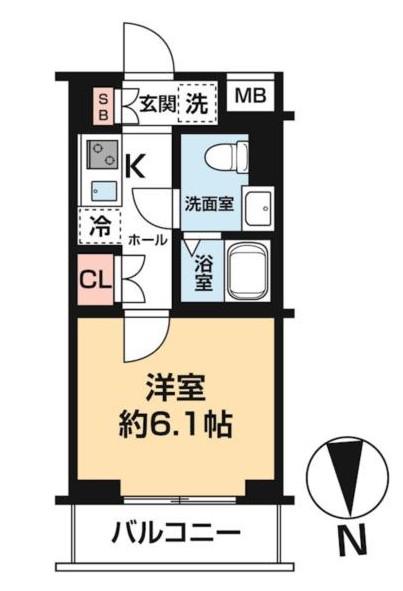 AZESTお花茶屋VI(1K/2階)の間取り写真