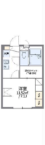 レオパレス追分(1K/2階)の間取り写真
