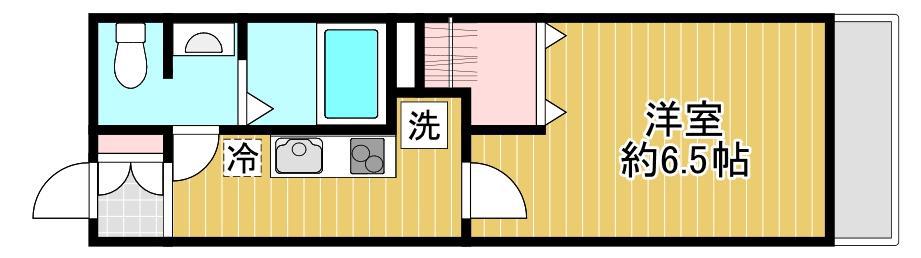 ウエストハイム大袋(1K/1階)の間取り写真