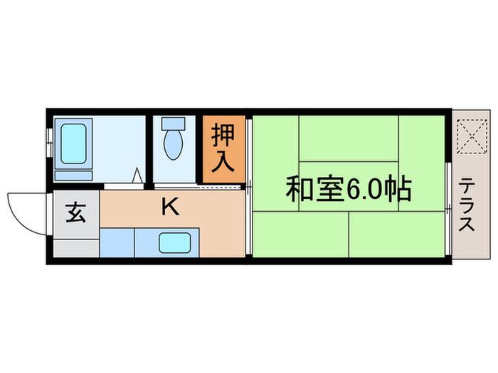 メゾン東大泉(1K/1階)の間取り写真