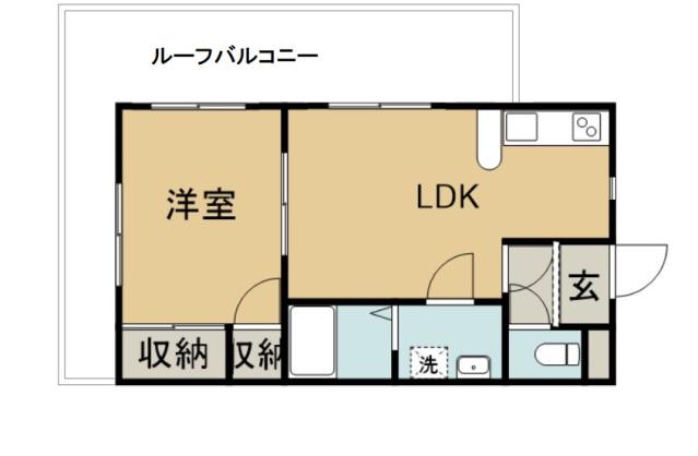 アメニティー川越岸町III(1LDK/4階)の間取り写真