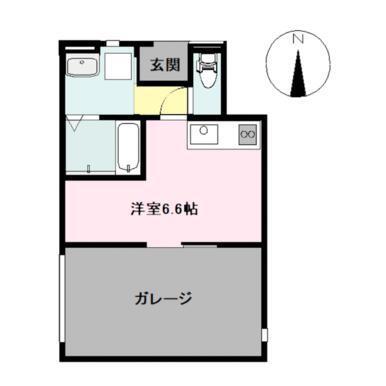フルスタII(ワンルーム/1階)の間取り写真