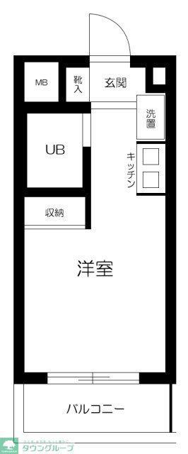 スカイコート都立大学第2(ワンルーム/3階)の間取り写真