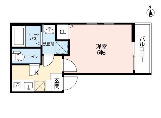 南生田7丁目アパート(1K/2階)の間取り写真