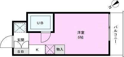 ウインベルソロ川口第3(ワンルーム/2階)の間取り写真