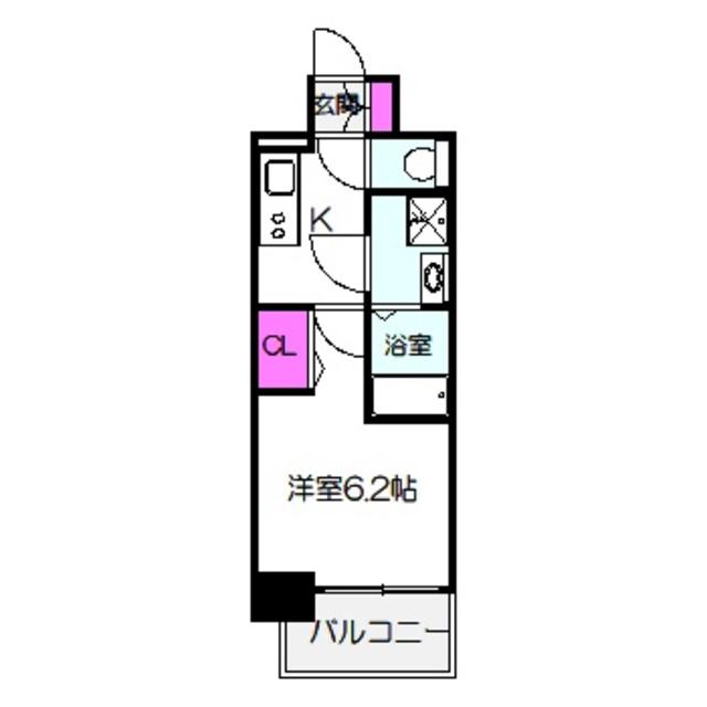 エスリード大阪イーストエッジ(1K/5階)の間取り写真