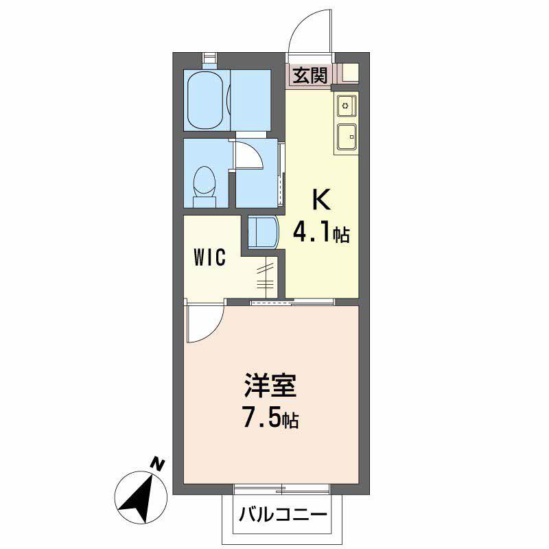 ダイナスティ21 2号館(1K/2階)の間取り写真