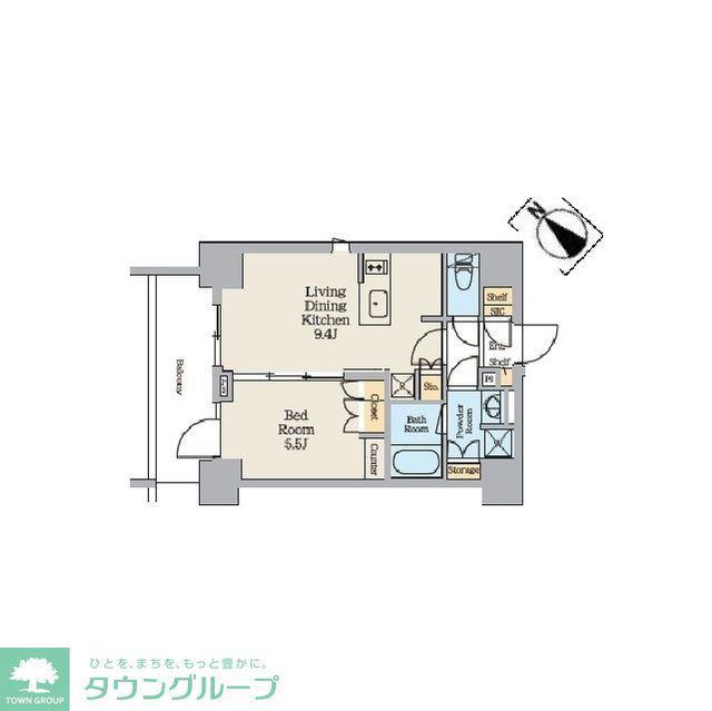 ミリアレジデンス蔵前ステーションフロント(1LDK/9階)の間取り写真