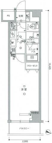 スカイコート板橋Ⅴ(1K/3階)の間取り写真