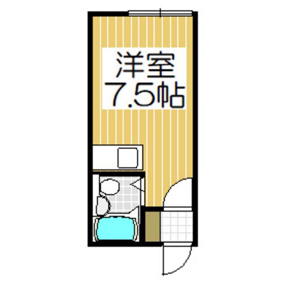 ハイツメモリーB(ワンルーム/1階)の間取り写真