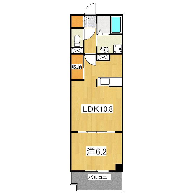 エアリーヒルズ 小野(1LDK/2階)の間取り写真