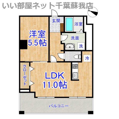 C-126(1LDK/4階)の間取り写真
