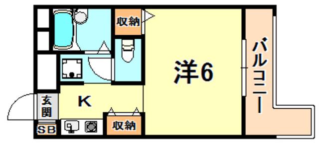 アプローズヒル(ワンルーム/1階)の間取り写真