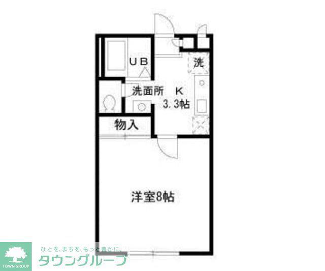 シャラ八景館イースト(1K/1階)の間取り写真