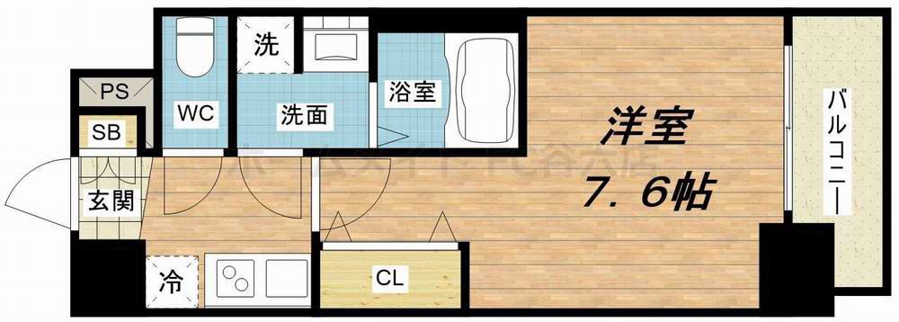 ジアコスモ大阪城南II(1K/10階)の間取り写真