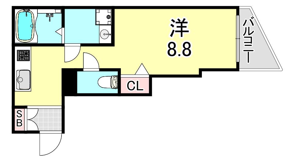 MANO MANSION(1K/1階)の間取り写真